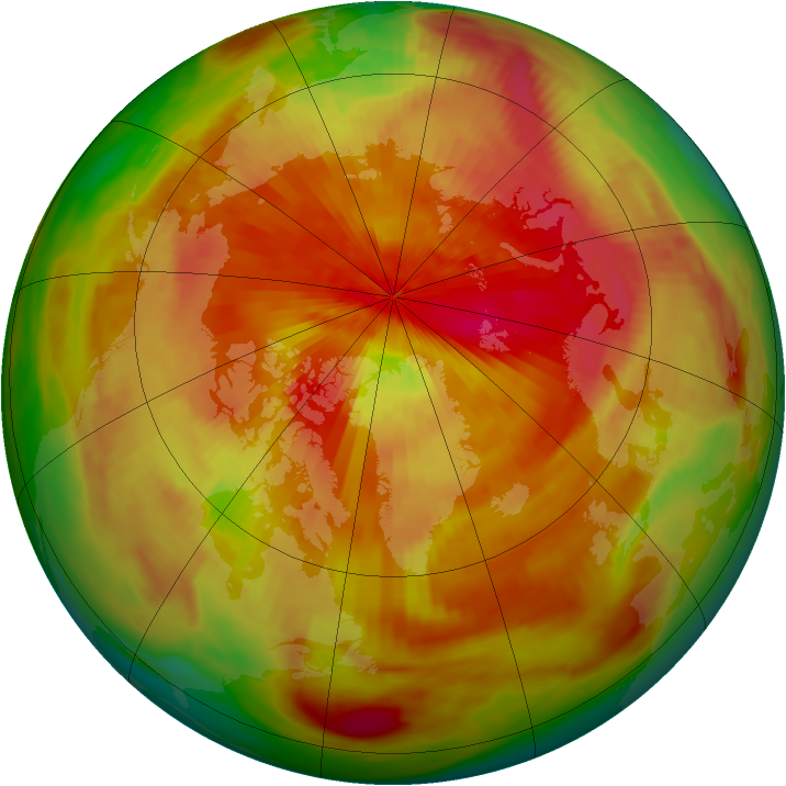 Arctic ozone map for 13 April 1979